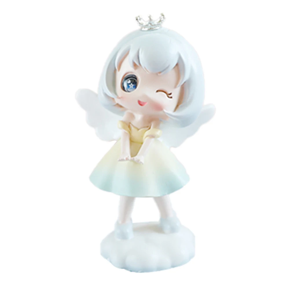 

Angel naments Resin Elf Girl Resin Adorn Adorn Car Decor Desk Display Window Statue Home Office Garden Car Inner Decor R om