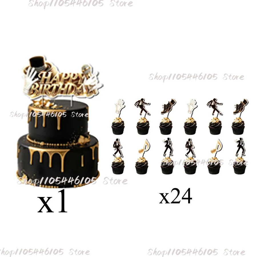 Michael Jackson Tischgeschirr-Set Geburtstagsparty-Dekoration Geschenktüte Tischdecke Becher Pappteller Servietten Idol-Party-Zubehör – Detail 15