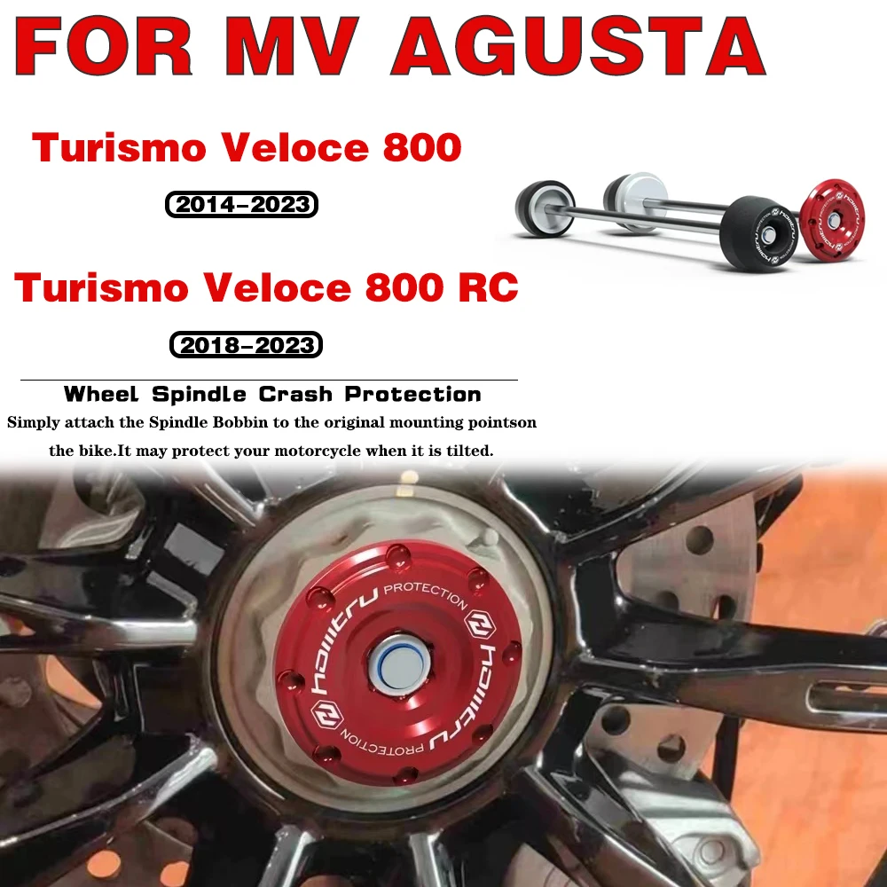 

FOR MV Agusta Turismo Veloce 800 / RC 2014 2015 2016 2017 2018 2019 2020 2021-2023 Front Rear Wheel Spindle Crash Protection