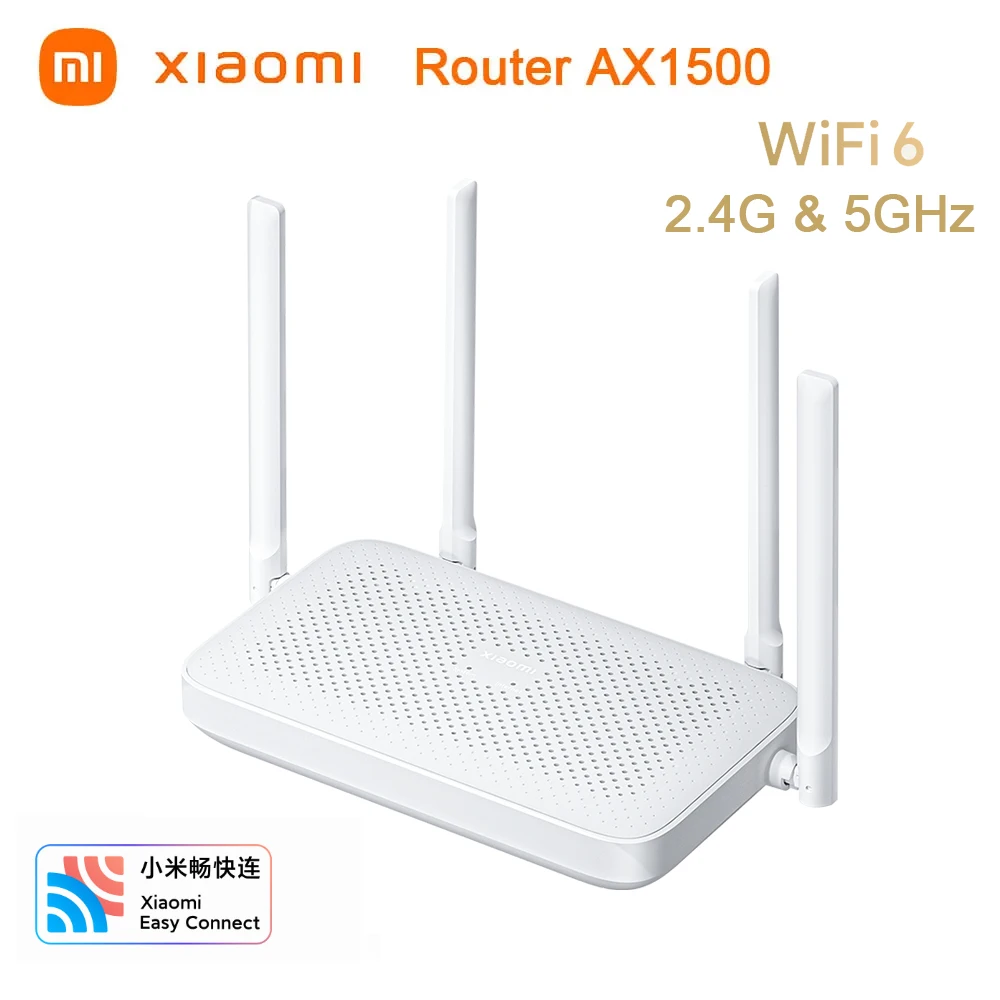 New Xiaomi Router AX1500 2.4G/5GHz Dual Band Router Wifi 6 1501Mbps Gigabit Ethernet Port OFDMA Transmission Mesh Networking