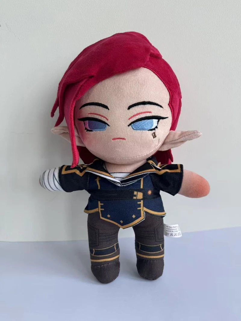 Latest 25cm Cute Anime Character Vi / Big Head Heimerdinger and Caitlyn Kiramman Plush Toys Cartoon Game Collection Plushie Doll view 3