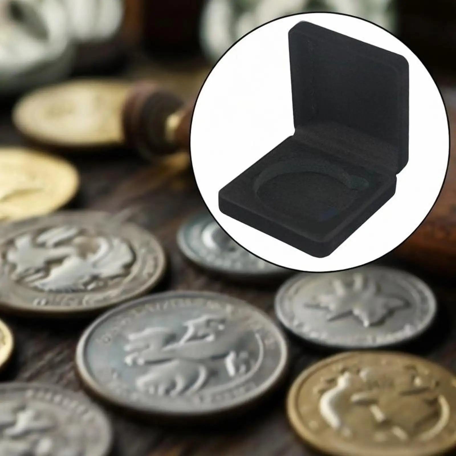 Presentation Display Box Storage Case Collection Case, Holder for Pins Present Souvenir Ceremonies Medal