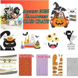 August 2026 Halloween Clubs Boo Mobile Cat for DIY Metal Cutting Dies Clear Stamps Hot Foil Stencil Making Card Scrapbook Craft