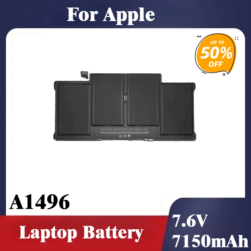 

New Replacement Laptop Battery 7.6V 7150mAh A1496 A1466 For Apple MacBook Air 13" 2012/2013/2014/2015/2017 MD760LL/A MD761CH/A