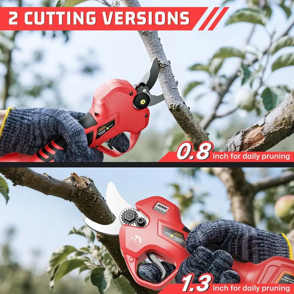 Electric Pruning Shears for Gardening,Garden Shears Cutter 0.5 Second Shear Speed 0.8-1.4"Cutting Diameter Brushless Trimming Br