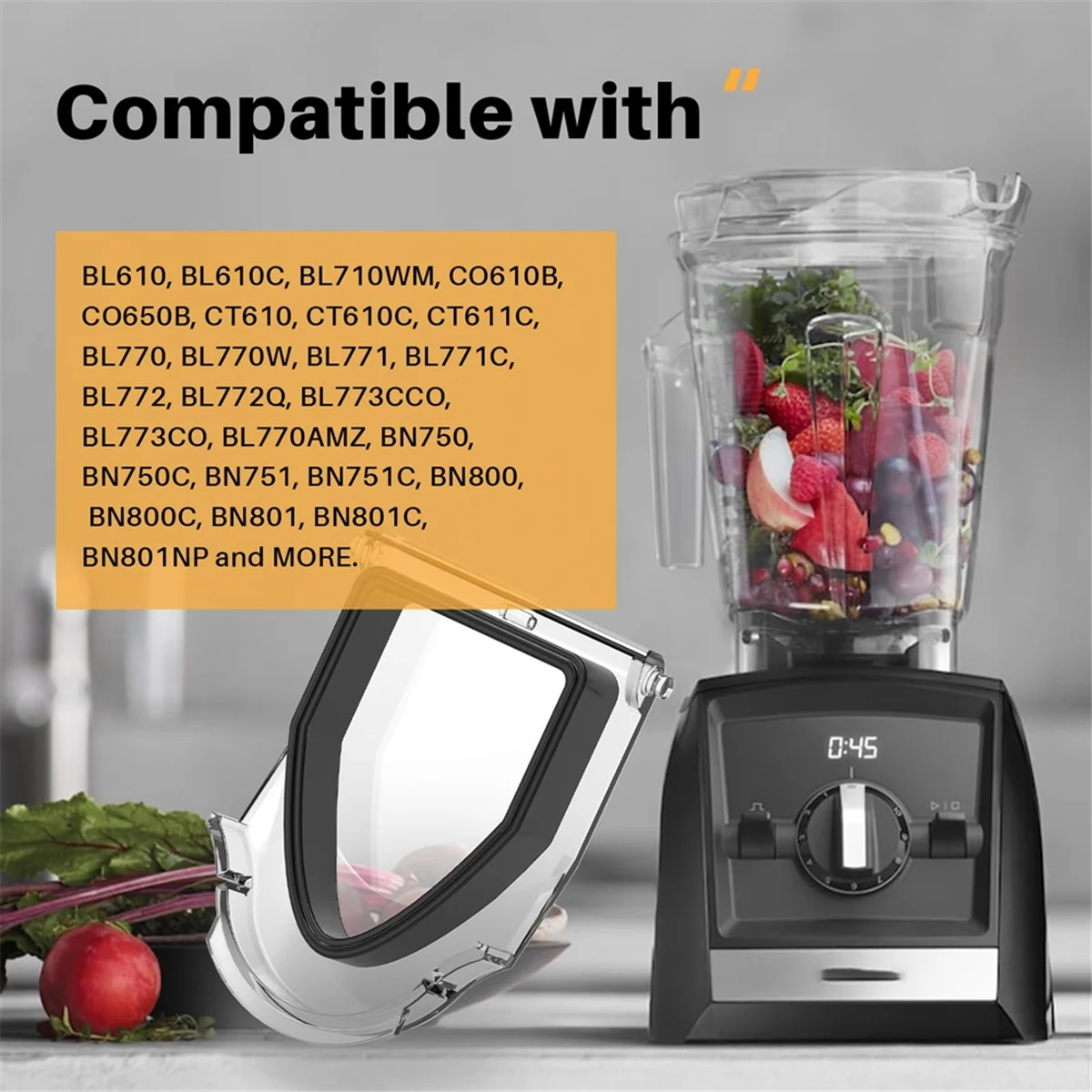 A02V-1pcs استبدال غطاء الخلاط للنينجا، غطاء صنبور خلاط الأجزاء العلوية لغطاء قفل النينجا 72oz إبريق BL610 BN701