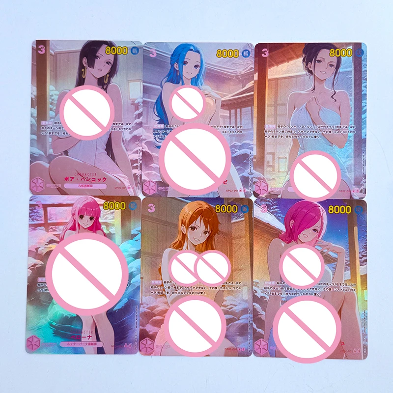 Anime One Piece Diy Flash Cards Boa Hancock Perona Nami Nico Robin Yamato Vinsmoke Reiju Uta Kalifa Ulti Collection Cards