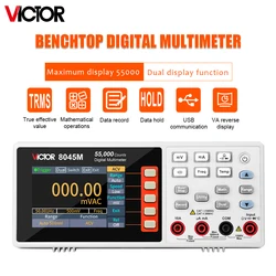 Victor 8045M Bechtop multimetr 55000 liczy True RMS 3. 5-calowe cyfrowe narzędzia do pomiaru temperatury woltomierz LCD USB DC/AC