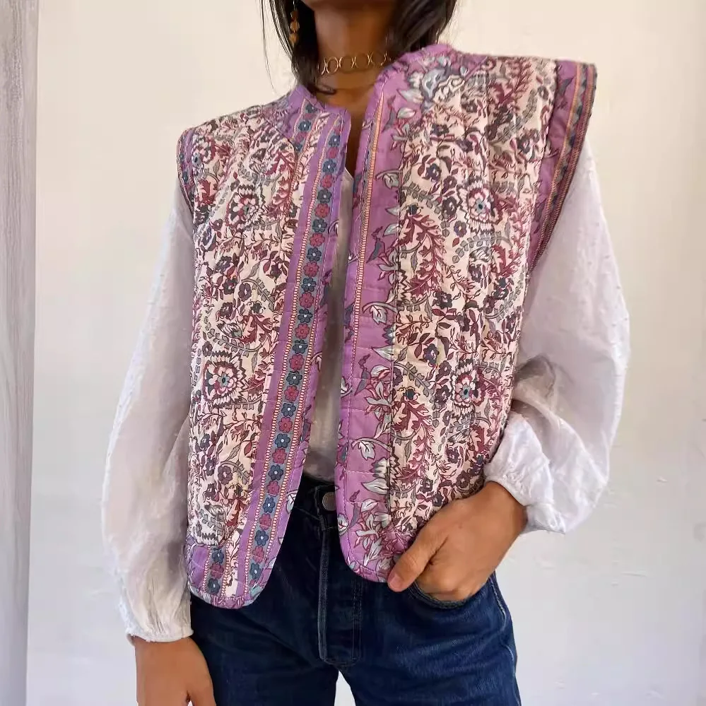 

2025 Autumn and Winter New Women's Fashion Versatile Color Blocked Vest