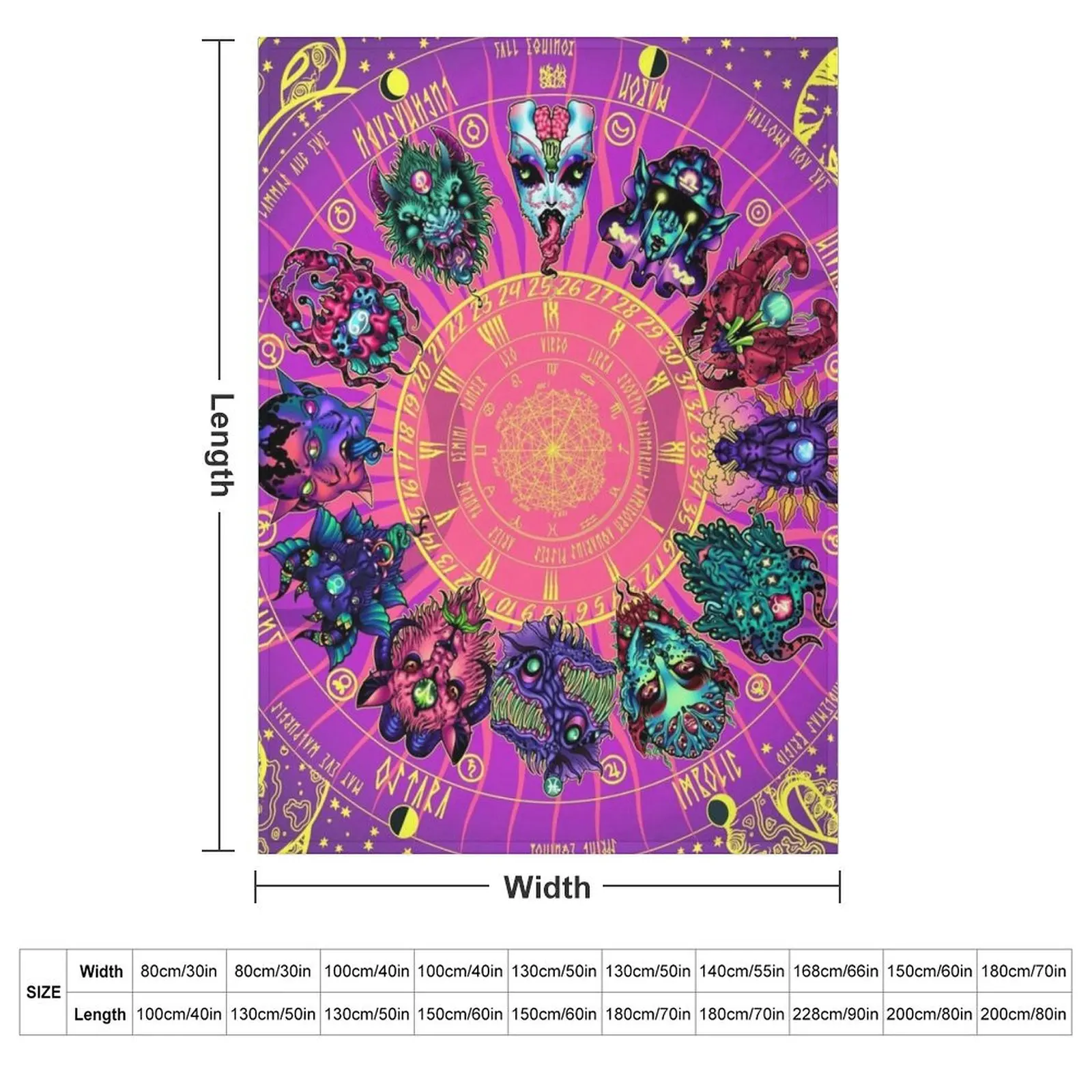 Micah Souza's Zodiac Throw Blanket Thins Thin Thermals For Travel Bed Fashionable Luxury Designer for sofa Blankets