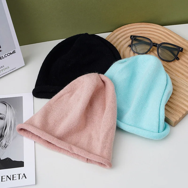 หมวกไหมพรมสีเทาเนื้อนุ่มยืดหยุ่น รุ่นใหม่ปี 2026 แฟชั่นสำหรับผู้ชายและผู้หญิง ฤดูใบไม้ร่วง ฤดูหนาว หมวกบีนนี่ทรงหลวม อุ่นสบาย ใส่ได้ทั้งชายและหญิง ทรงโอเวอร์ไซส์ สไตล์ลำลอง