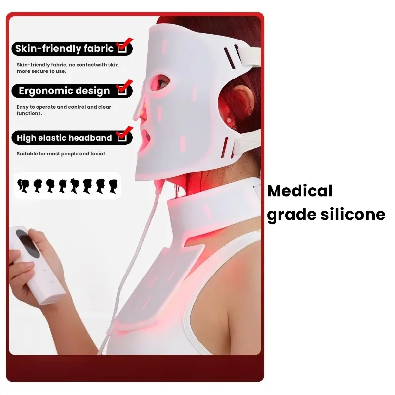 Medicals Grade 510K Red Facial 3 Color Mask  Light Therapy Face Beauty Product Machine Led Lamp