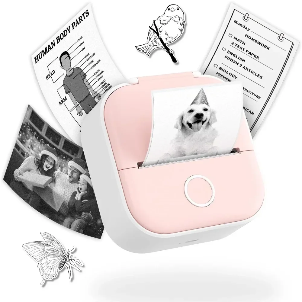 

Phomemo T02 Portable Mini Wireless Thermal Pocket Printer Self-adhesive Stickers Use for DIY Mini Portable Printer