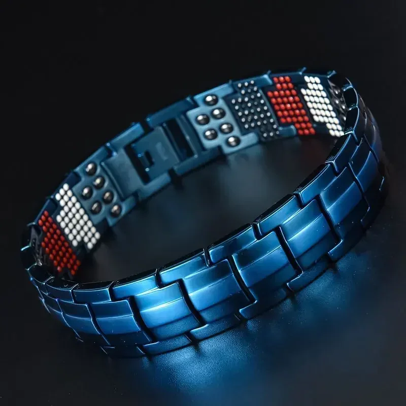 Charm Scale Shape Health Bio Energy Bangle Arthritis Magnetic Germanium Bracelet for Male Power Therapy Magnets Men Bracelets