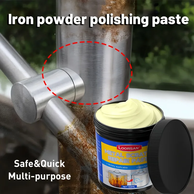 Metal Polishing Paste -Multi-Functional Chrome & Metal Restorer with High-Gloss Shine Enhancer,Effective Rust & Oxidation Remova