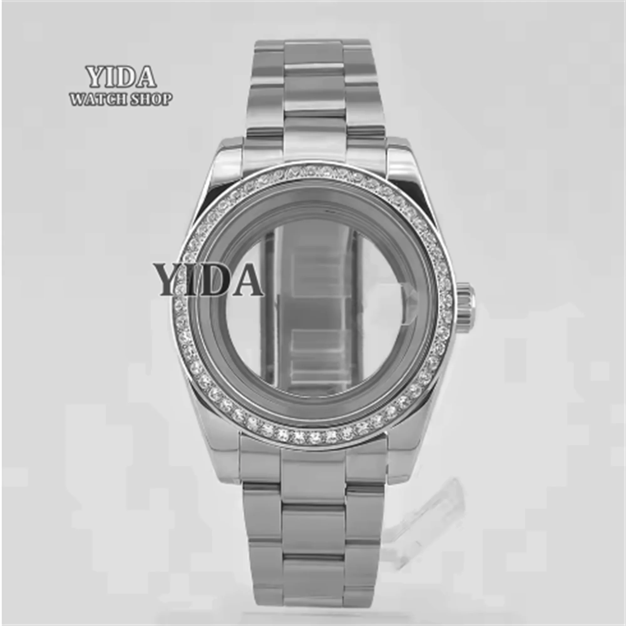 Datejust NH35 Case Diamonds Jubilee Band 36MM/39MM Sapphire Glass 316L Stainless Steel MOD Parts for NH36 Movement Repair Tools