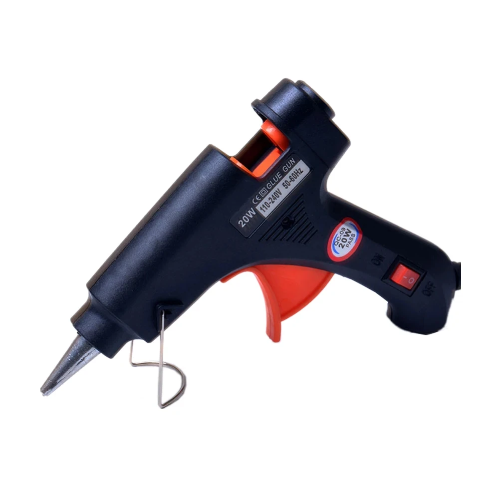 20W Hot Melt Lijmpistool DIY Mini Huishoudelijke Industriële Guns Warmte Temperatuur Thermo EU Elektrische Reparatie Tool Gebruik 7mm lijmsticks