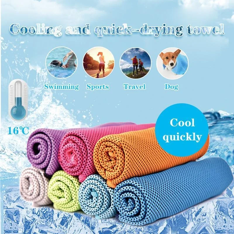 Toalla de hielo para hacer deporte, paño suave y transpirable, absorbente, secado rápido, 1 unidad