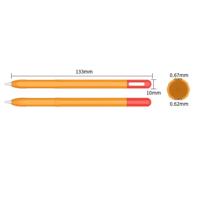 R53C 2 Silicone Protective Sleeves for Styluses Pen Design AntiSlip Grips Cover