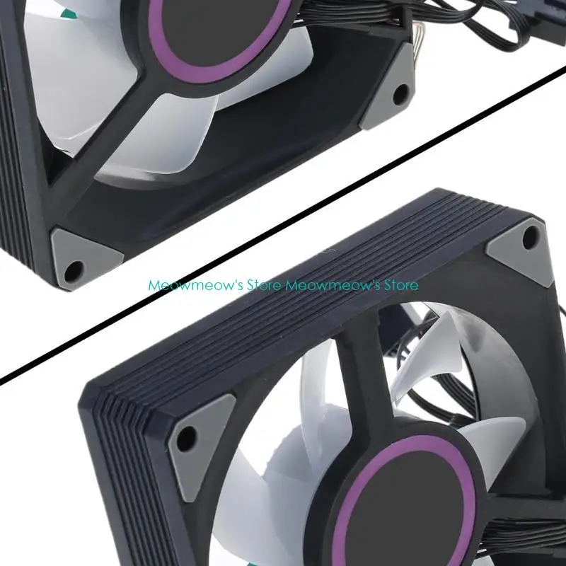 W91A 90 mm PWM -ventilator met argb LED -lichten aanpasbare kleur stille bediening CPU -koeling