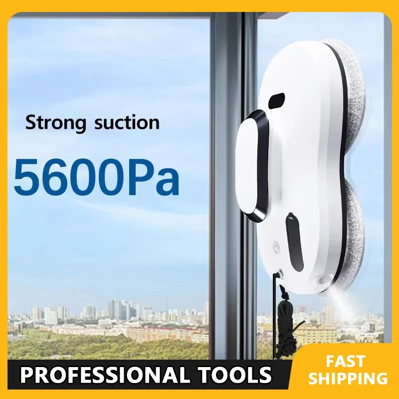 

Electric Window Cleaning Robot with Water Spraying Function Upgraded Intelligent Remote Control Glass Cleaner for Home