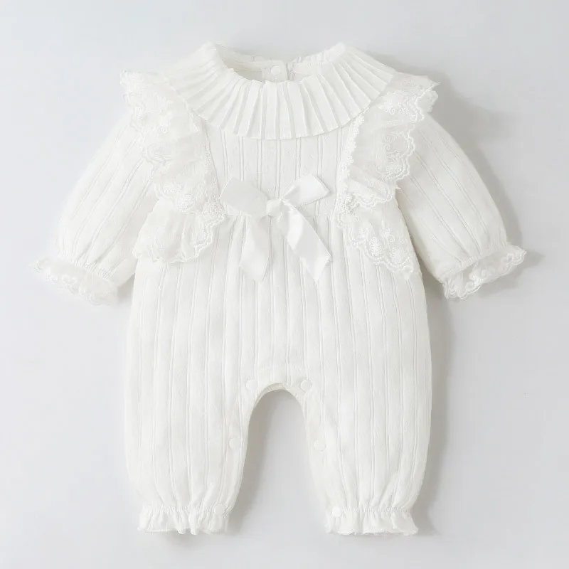 

Spring Autumn Clothes Newborn Fashion Soft Cotton Solid Baby Girl Boy Romper Infant jumpsuit Clothing