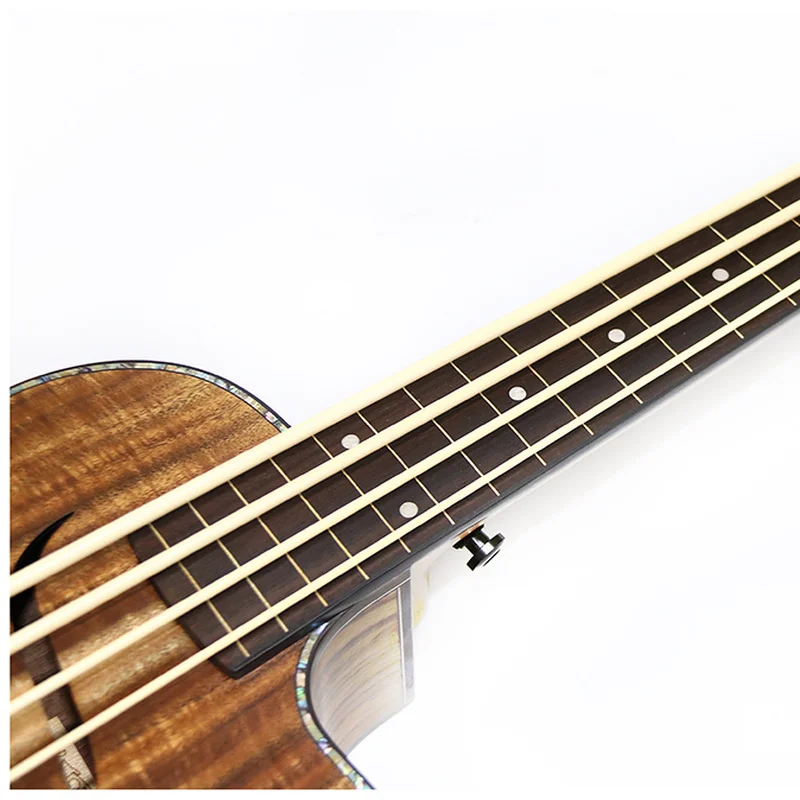 Ubass U Bass Top Solid Acacia Ukulele Fretless 30 Inches  Electric Guitar 4 Strings Mini UKE Electro Guitars Pickup Sculpture