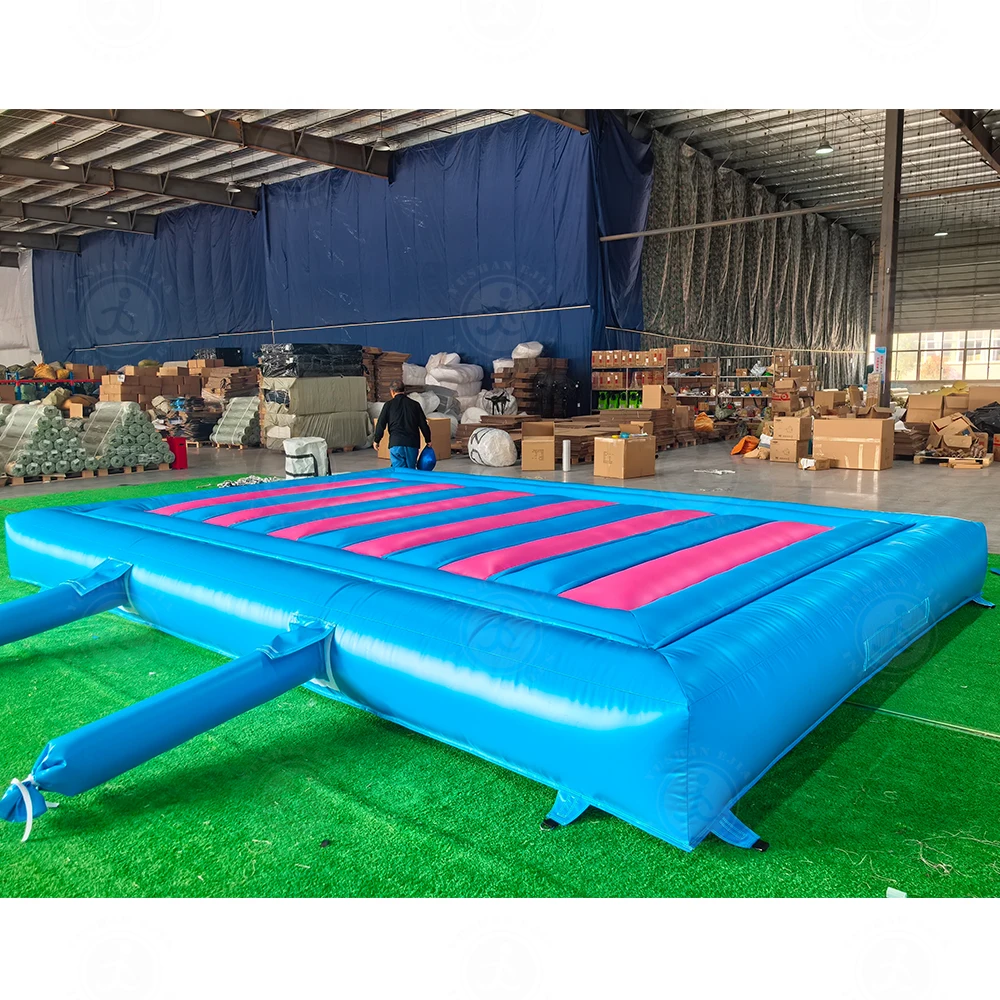 Inflatable outdoor bounce mat. this inflatable bounce mat is perfect for park activities and family outdoor fun