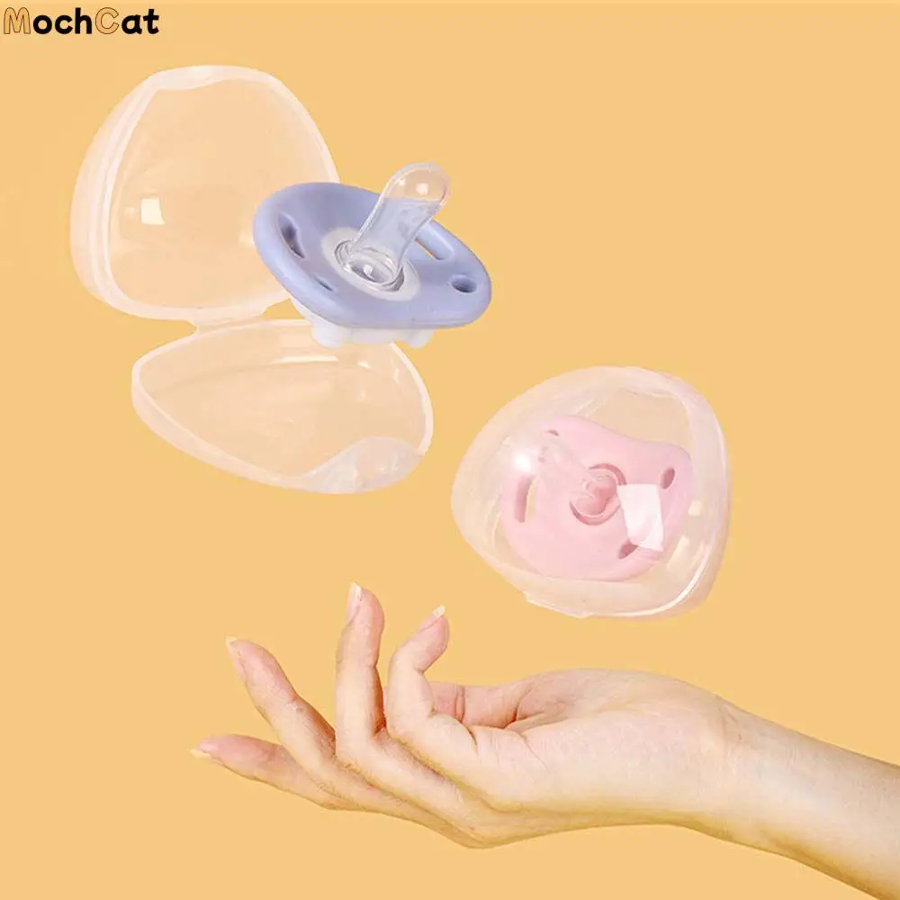 

Cute Soft Newborn Bite Supplies Baby Gift Silicone Cartoon Baby Pacifier Infant Sleep Nipple With Storage Box Soother Nipples