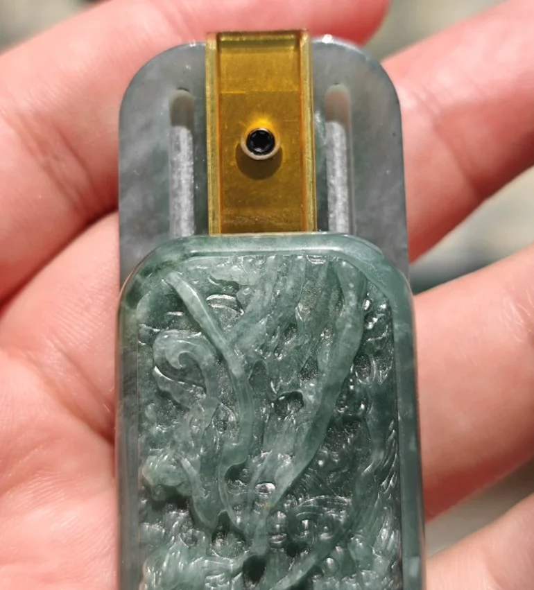 Used EDC EJH Jade Rules Pushing Cards EDC fidget slider decompression toy