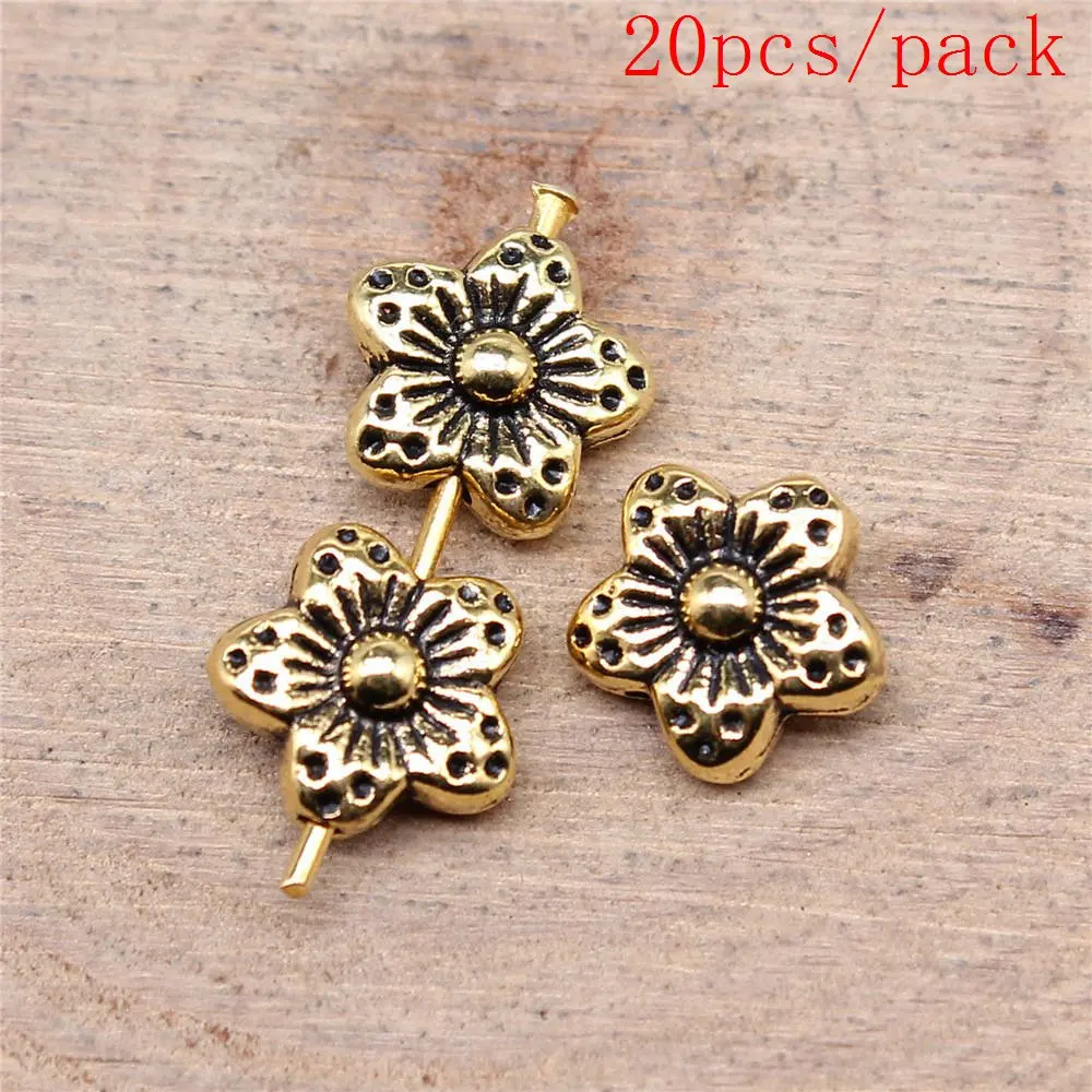 Flower Small Hole Spacers Beads Charms For Jewelry Making DIY Pendants For Gift Bulk