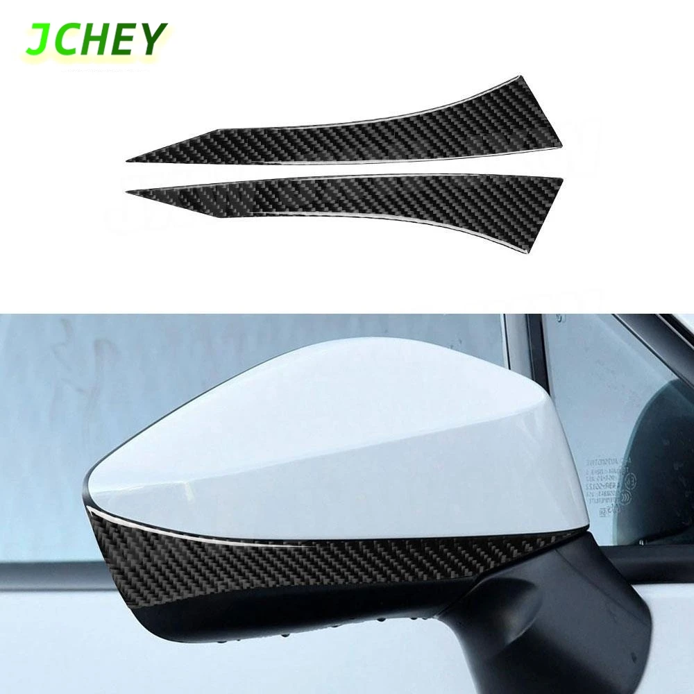 

JCHEY Carbon Fiber Car Rearview Mirror Cap Trim Strips Cover Anti Collision Decal Stickers For Toyota GT86 FT86 Subaru BRZ 13-20