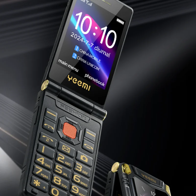 Elderly Yeemi M7+Durable Function Large Buttons 4g Full Network Flip Phone Dual Sim Dual Screen Elderly Phone 6800mah Battery