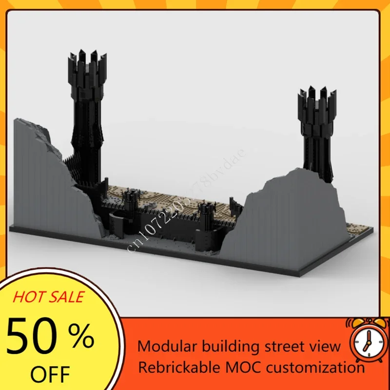 7404PCS MOC Middeleeuws Kasteel Aangepaste puzzel Model Poort LOTR Technische DIY-montageset Speelgoed voor kind Vakantie Kinderen Kerstcadeau