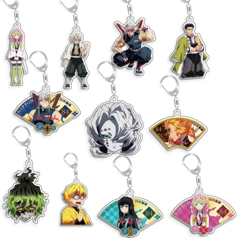 Llavero de Acrílico con Diseño de Anime de Demon Slayer, Rengoku Kyojuro, Daki, Agatsuma Zenitsu, Gyutaro, Hecho a Mano, 5cm, Regalo
