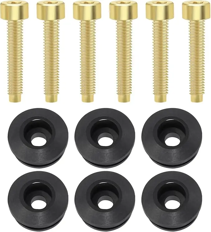 

6 PCS T27 Detachable Windshield Bushing Grommets Bolt Screws Kit for Softail FXLRST 117 Low Rider ST M8 2022-2025