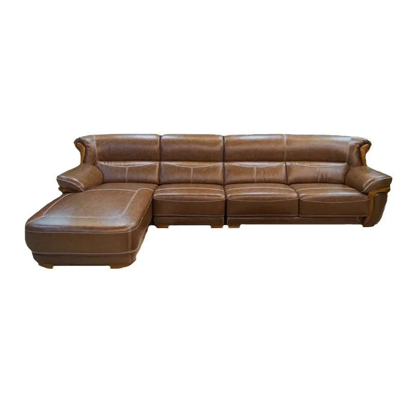 

Nordic leather sofa modern simple furniture new Chinese style
