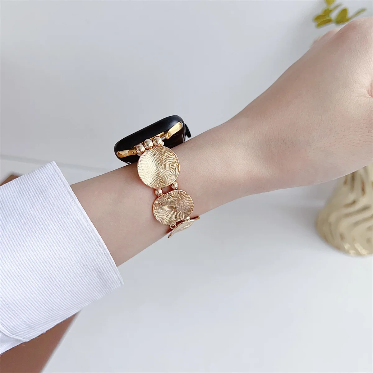 Pašček za uro za iWatch 42/44/45/46/49 mm 38/40/41 mm Kovinski modni pas za uro za uro serije Ultra2 serije 10/9/8/7/6/5/4/3/2/1_voghion.com