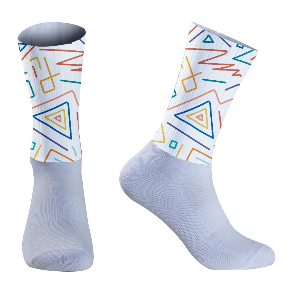 Anti-Rutsch-Silikon-Radsocken 2024, neue Pro-Team-Socken, Fahrrad, Sport, Laufen, Fahrradsocken