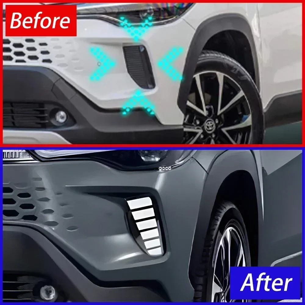 For Toyota Corolla Cross 2024 Auto Front Bumper Upgrade LED Dynamic Car Daytime Running Light Assembly Tools Accessories
