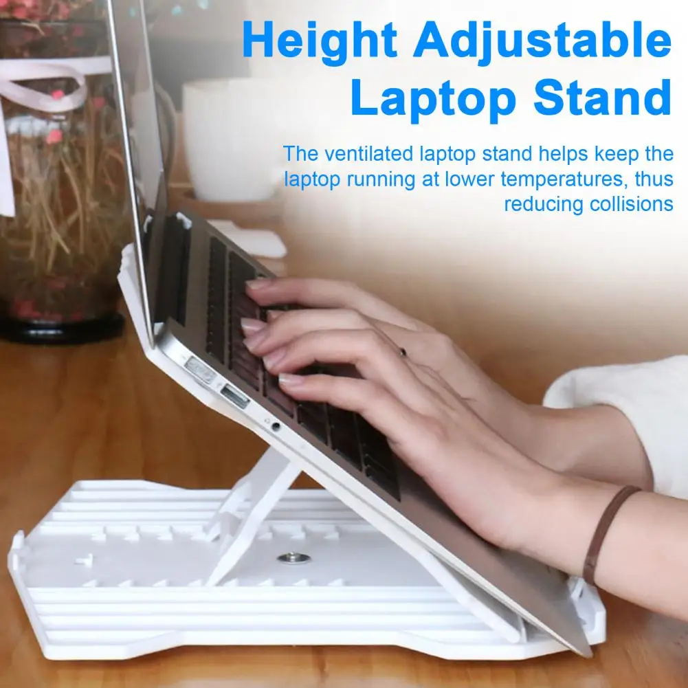 Verstellbarer Laptop-Ständer, hohe Stabilität, stark belastbar, kompakt, tragbar, mit mehreren Winkeln, drehbar, rutschfester Notebook-Halter