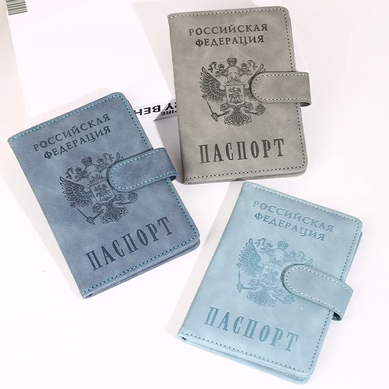

Travel Accessories RFID Russian PU Passport Holder Travel Wallet Passport Cover Passport Case Plane Ticket Holder Id Card Holder