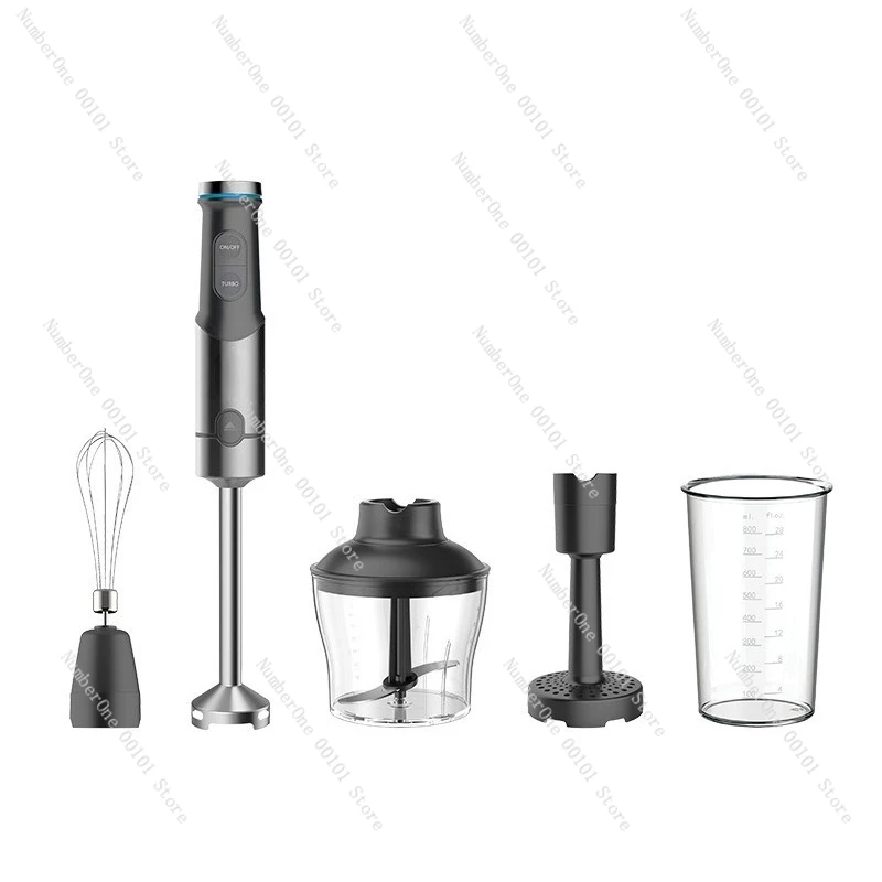 Multifunctional handheld mixer - whisk, beater, chopper, meat grinder, food processor - 5-in-1 for home use