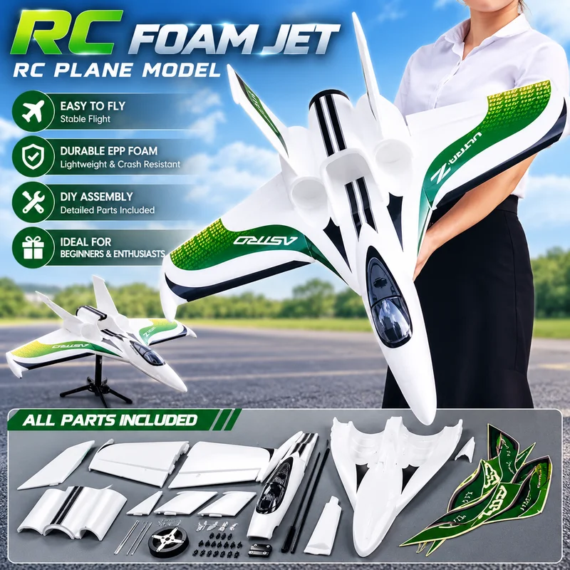 Remote Controlled Airplane Toy, High-Speed Delta Wing Flying Wing Racing Aircraft, Ducted Tail Push Dual-Purpose Ultra-Z Aircraf