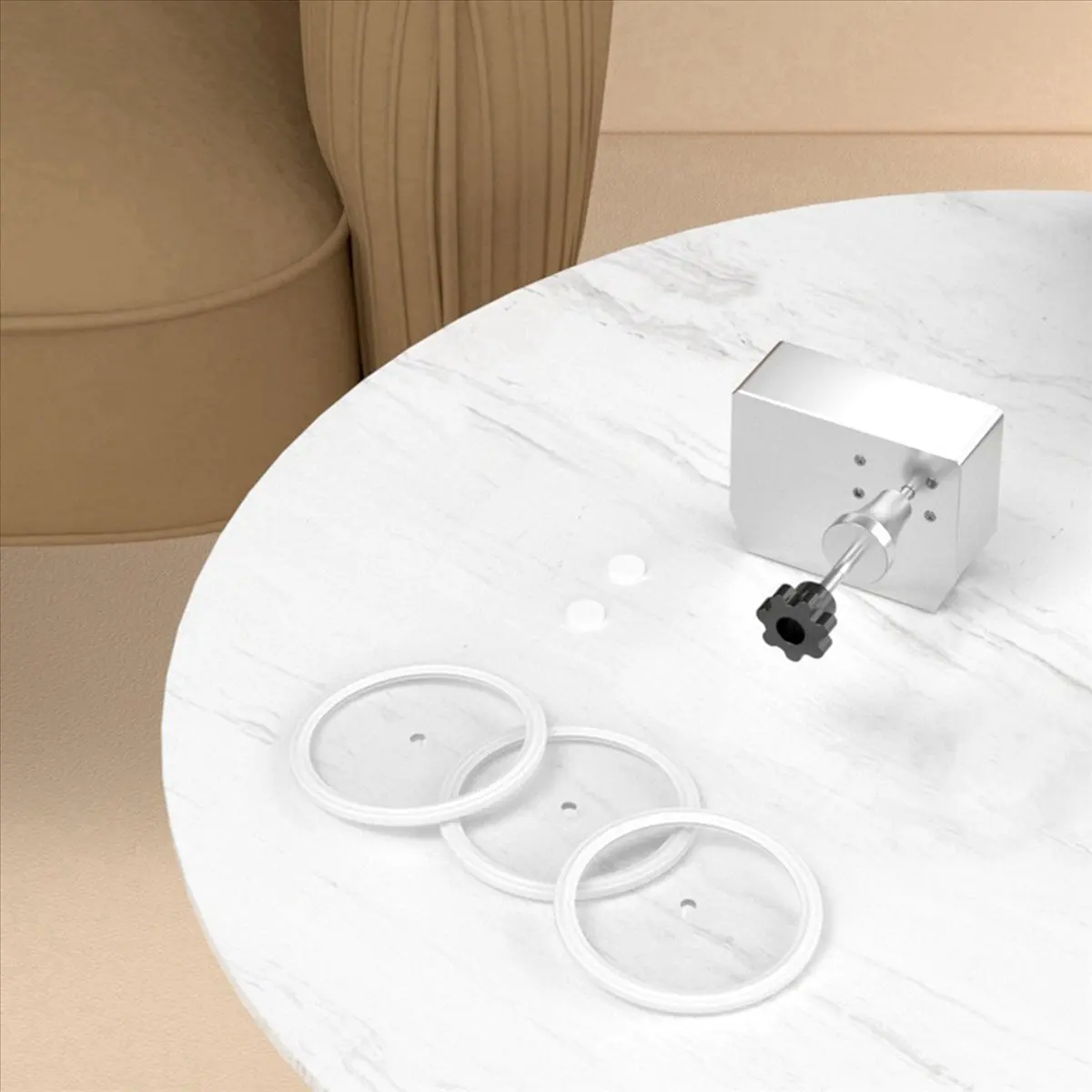 A40I 6L Ultrasonic Vinyl Record Washer with Bracket Vinyl Rotating Cleaner for Wash 7-12 Inch LP EP Discs 1 RPM/MIN