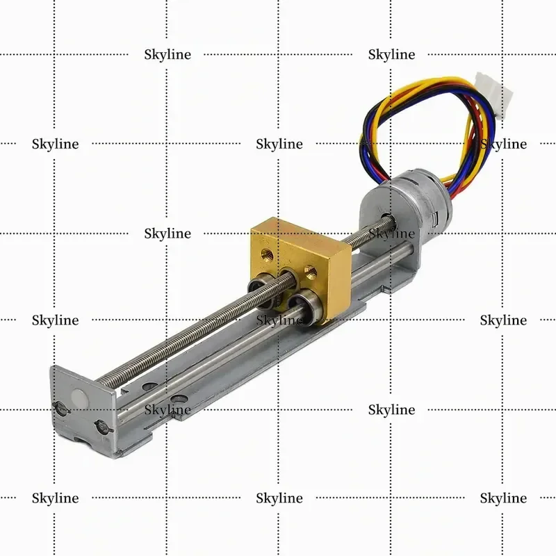 Micro Slide 15mm Stepper Motor 2 Phase 4 Wire Linear Actuator For 3D Printer