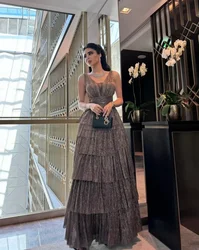 Customized Sleeveless Vestidos De Noche Juveniles Evening Dress Dresses Vestido Fiesta Verano Invitada Boda فساتين السهرة