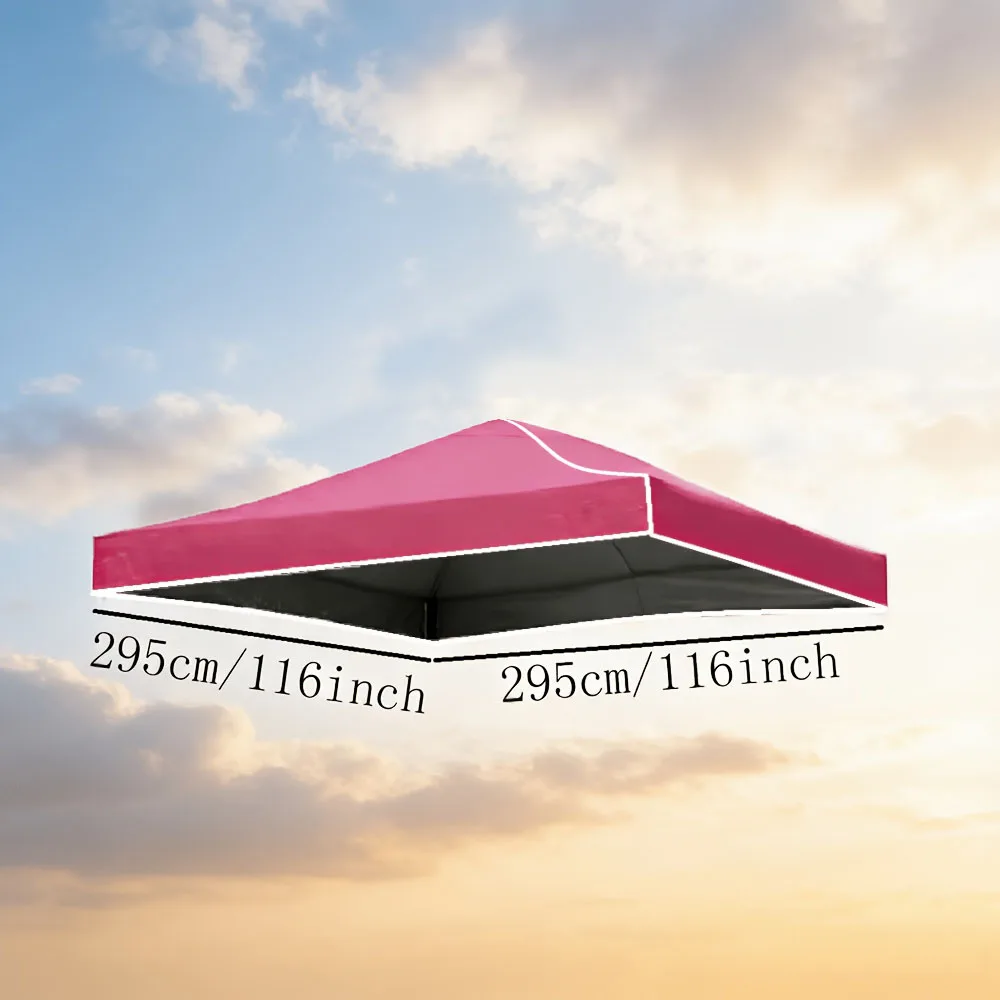 A Single Piece of Rose-Red Outdoor Replacement Tarp, Made of Thick Sun-Protective Fabric, Suitable for Pop-Up Tents, Easy to Install, Ideal for Sun Protection at Yard Camping Parties, Only the Tarp Without the Stand, Durable and Wind-Resistant.