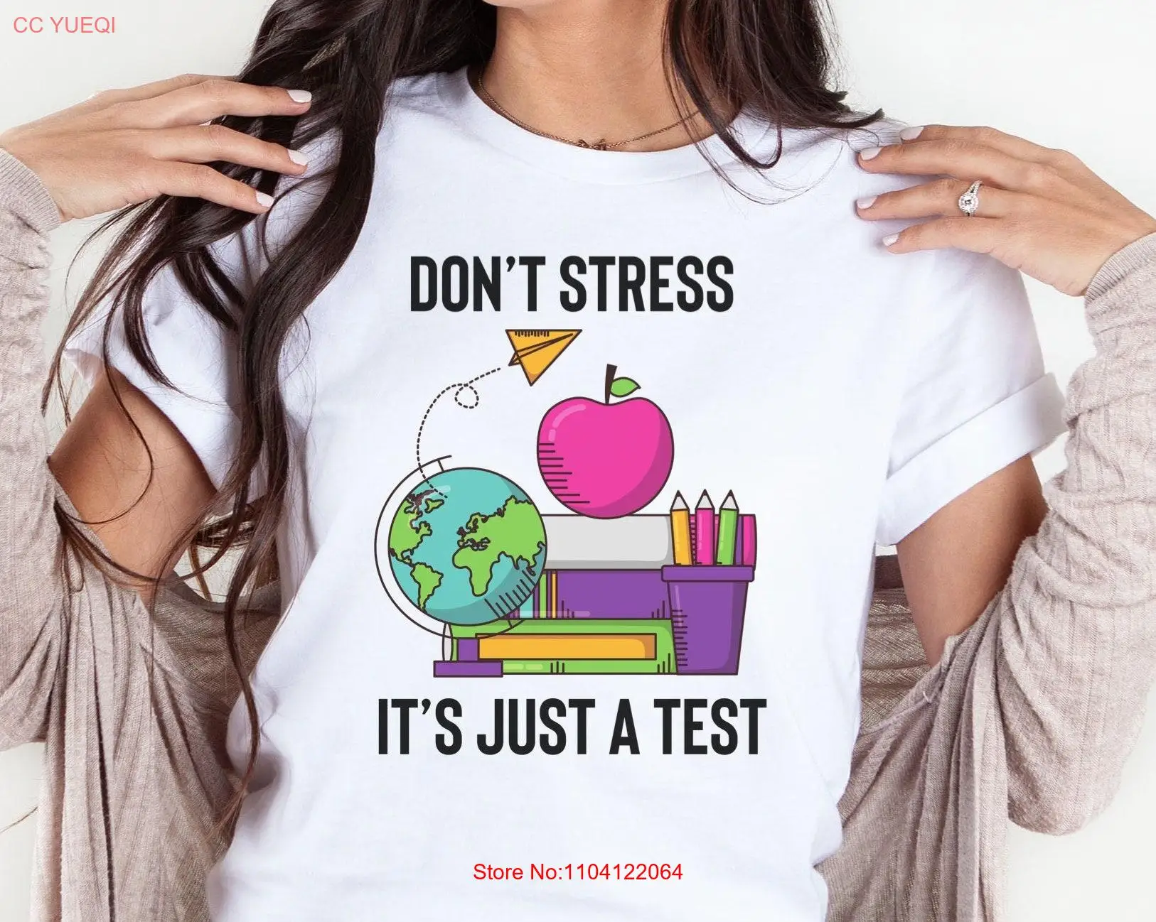 

Testing Day T Shirt Funny Teacher State Teachers Test Exam long or short sleeves