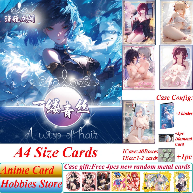 Goddess Story A Wisp Of Hair A4 Size Cards Anime Sexy Girl Party Swimsuit Bikini Uniform Card Art Boards Kids Toy And Hobby Gift